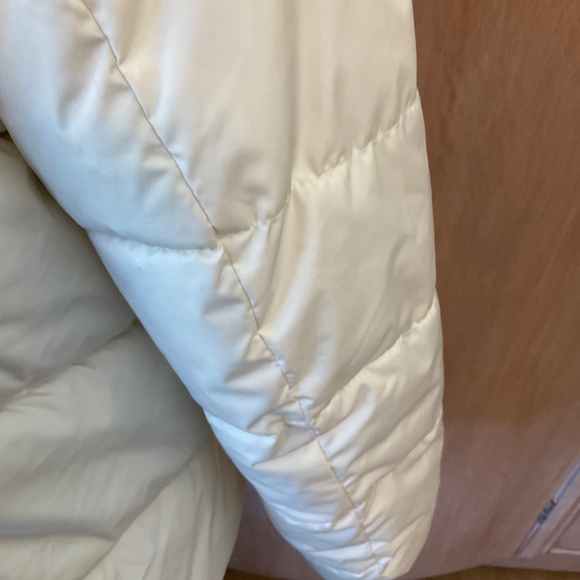 NWT Old Navy Fleece Lined Quilted Puffer Coat Jacket Long Sleeve White spring L - Picture 16 of 16